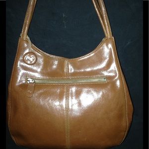 Monsac Original Tan Leather Bag w/Dust Cover